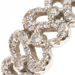 De Beers Swan Pave Diamond White Gold Ring Size 50