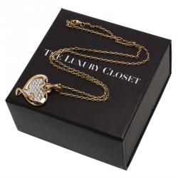 De Beers Heart in Rose Diamond Rose Gold Pendant Necklace