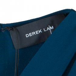 Derek Lam Teal Colorblock Silk Dress M