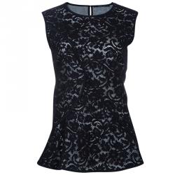 Derek Lam Black Lace Top L