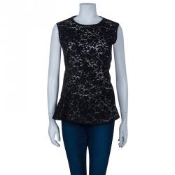 Derek Lam Black Lace Top L
