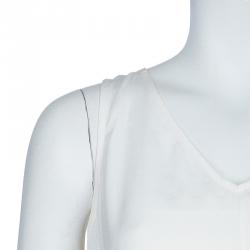 10 Crosby Derek Lam White High-Low Hem Sleeveless Top S