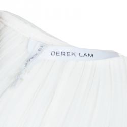 10 Crosby Derek Lam White High-Low Hem Sleeveless Top S