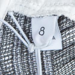 10 Crosby Derek Lam White and Black High-Low Hem Sleeveless Top M