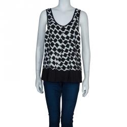 10 Crosby Derek Lam Monochrome Crossover Strap Sleeveless Top M