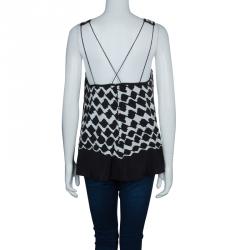 10 Crosby Derek Lam Monochrome Crossover Strap Sleeveless Top M