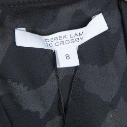 10 Crosby Derek Lam Monochrome Crossover Strap Sleeveless Top M