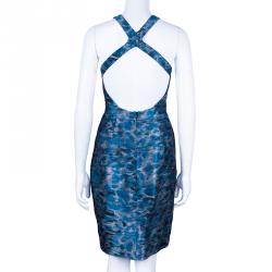 Derek Lam Silk Jacquard Halter Neck Dress L