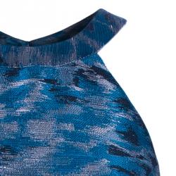 Derek Lam Silk Jacquard Halter Neck Dress L