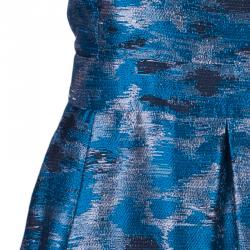 Derek Lam Silk Jacquard Halter Neck Dress L