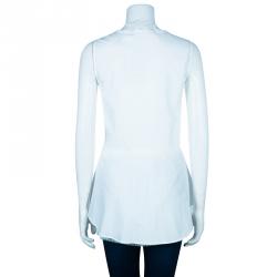 Derek Lam White Sleeveless Cotton Shirt L
