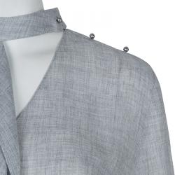 10 Crosby Derek Lam Grey Long Sleeve Top M