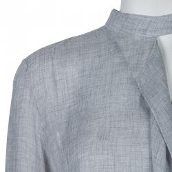 10 Crosby Derek Lam Grey Long Sleeve Top M
