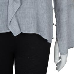 10 Crosby Derek Lam Grey Long Sleeve Top M