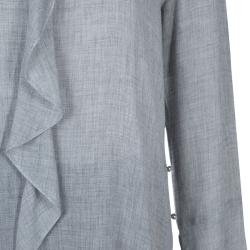 10 Crosby Derek Lam Grey Long Sleeve Top M