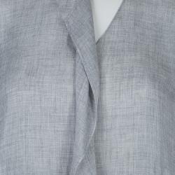 10 Crosby Derek Lam Grey Long Sleeve Top M
