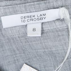 10 Crosby Derek Lam Grey Long Sleeve Top M