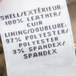 Pre Owned Diane Von Furstenberg Gold Naples Laser Cut Leather Shorts S