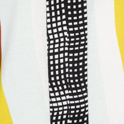 Pre Owned Diane Von Furstenberg Multicolor Printed Silk Long Sleeve Rose Long Dress M