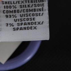 Pre Owned Diane Von Furstenberg Multicolor Printed Silk Long Sleeve Rose Long Dress M