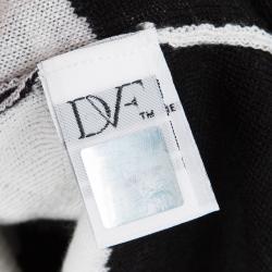 Pre Owned Diane Von Furstenberg Monochrome Wool Daphne Sweater M