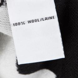 Pre Owned Diane Von Furstenberg Monochrome Wool Daphne Sweater M