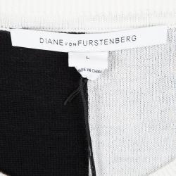 Diane Von Furstenberg Monochrome Wool Daphne Sweater L