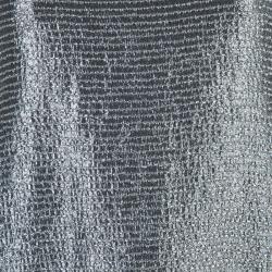 Pre Owned Diane von Furstenberg Lania Machine Bugle Silver Top S