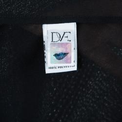 Pre Owned Diane von Furstenberg Lania Machine Bugle Silver Top S