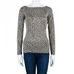 Pre Owned Diane von Furstenberg Sarita Long Sleeve Top S