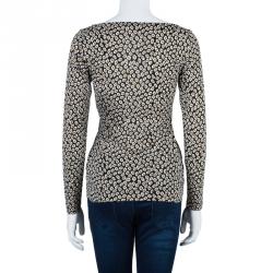 Pre Owned Diane von Furstenberg Sarita Long Sleeve Top S