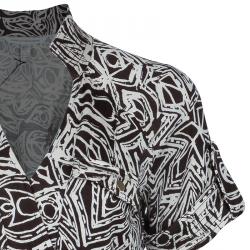 Pre Owned Diane von Furstenberg Anoush Brown Printed Wrap Dress M