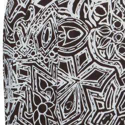 Pre Owned Diane von Furstenberg Anoush Brown Printed Wrap Dress M