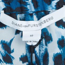 Diane Von Furstenberg Bennet Two Print Trousers L