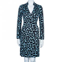 Pre Owned Diane Von Furstenberg New Jeanne Two Wrap Dress S