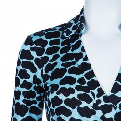 Pre Owned Diane Von Furstenberg New Jeanne Two Wrap Dress S