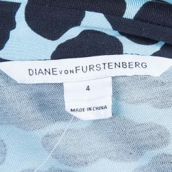 Pre Owned Diane Von Furstenberg New Jeanne Two Wrap Dress S