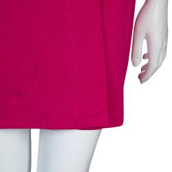 Pre Owned Diane von Furstenberg New Julian Two Mini Pink Dahlia Wrap Dress S