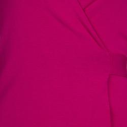 Pre Owned Diane von Furstenberg New Julian Two Mini Pink Dahlia Wrap Dress S