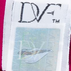 Pre Owned Diane von Furstenberg New Julian Two Mini Pink Dahlia Wrap Dress S