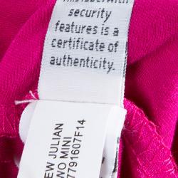 Pre Owned Diane von Furstenberg New Julian Two Mini Pink Dahlia Wrap Dress S