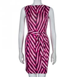 Pre Owned Diane von Furstenberg Herrin Print Dress XS
