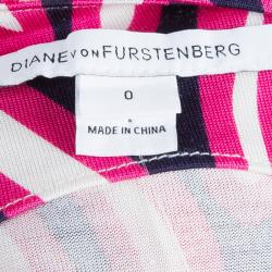 Pre Owned Diane von Furstenberg Herrin Print Dress XS