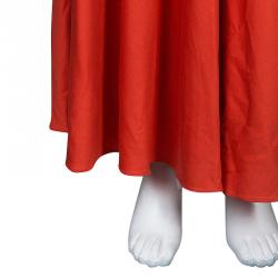 Pre Owned Diane von Furstenberg Orange Tadd Silk Maxi Dress XS