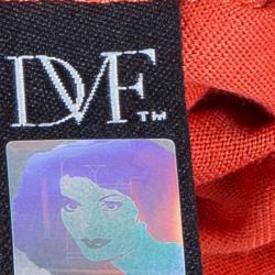 Pre Owned Diane von Furstenberg Orange Tadd Silk Maxi Dress XS