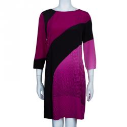 Pre Owned Diane Von Furstenberg Pink Sienna Printed Dress L