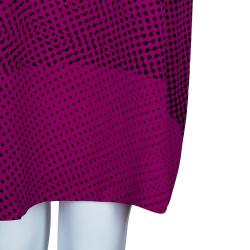 Pre Owned Diane Von Furstenberg Pink Sienna Printed Dress L