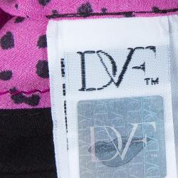 Pre Owned Diane Von Furstenberg Pink Sienna Printed Dress L