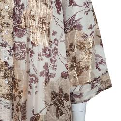 Pre Owned Diane Von Furstenberg Cream Printed Layla Dress M