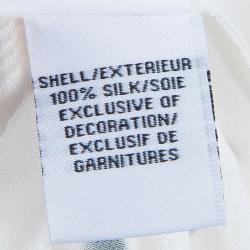 Pre Owned Diane Von Furstenberg White Studded Abriela Embellished Dress M